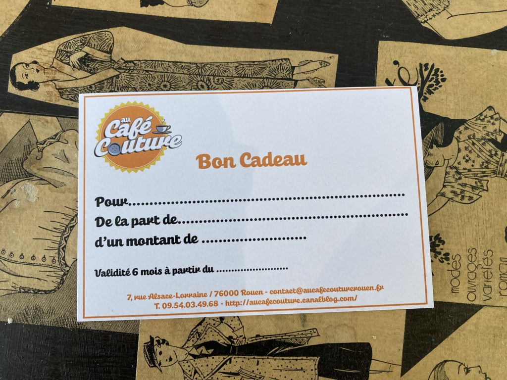Carte Cadeau Café Couture Rouen
